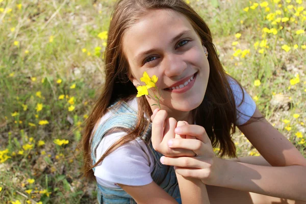 stock image Girl on the nature