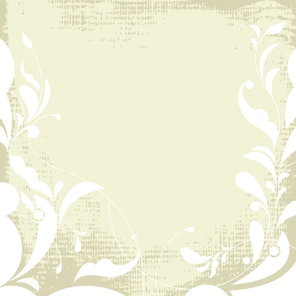 Grunge bakgrund med dekorativa blad. — Stock vektor