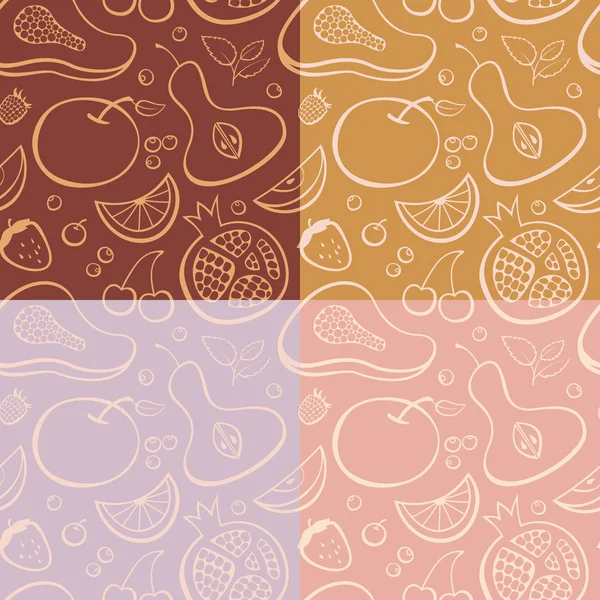 Modèle de fruits et baies — Image vectorielle