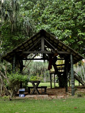 A hut at a spice garden in Sri Lanka clipart
