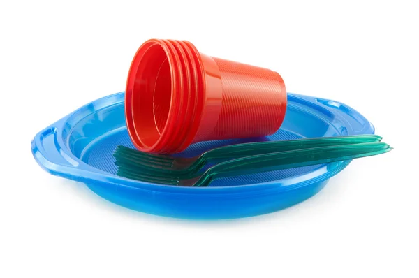 Plastic tableware — Stock Photo, Image