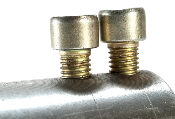Two rustic screw-bolt — Stock Photo, Image