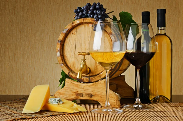 Şarap ve peynir — Stok fotoğraf