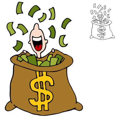 Financial Windfall clipart