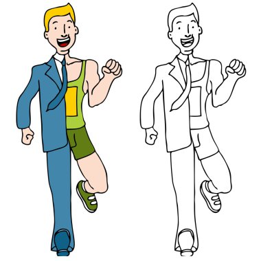 Businessman Runner clipart