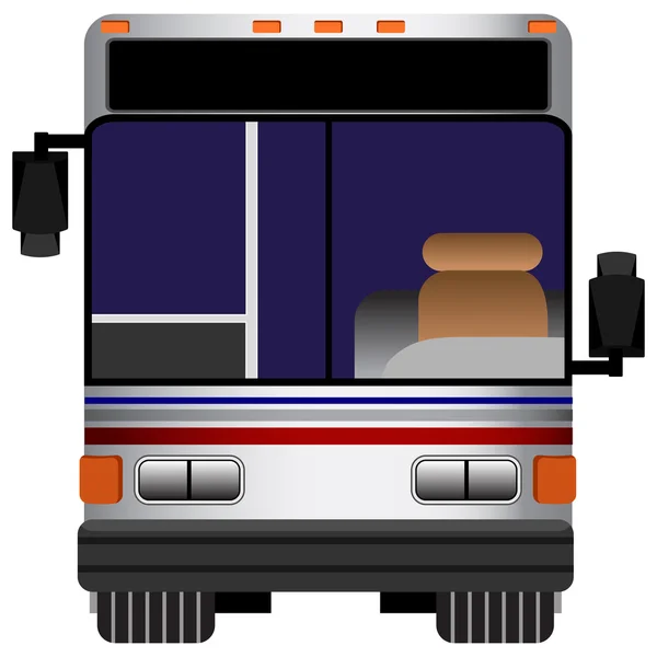 Vista frontal Ônibus — Vetor de Stock