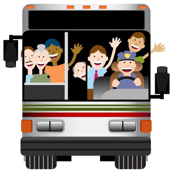 Bus Transportation — Stock Vector