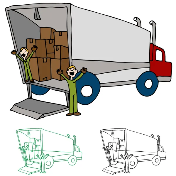Společnost pohybující truck — Stockový vektor