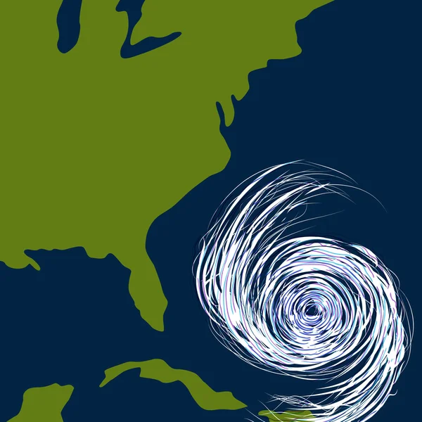 stock vector East Coast Hurricane Drawing