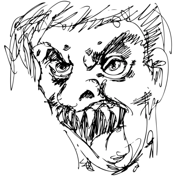 Monstre visage — Image vectorielle