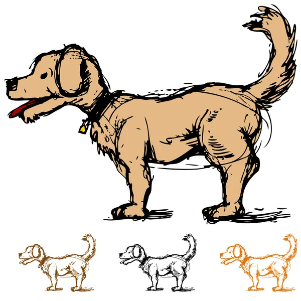 Собачий скетч — стоковый вектор