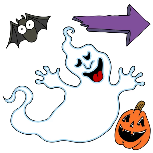 Conjunto de caracteres de Halloween — Vetor de Stock