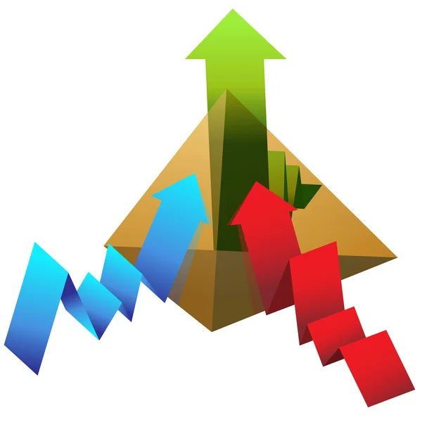 Pirámide de beneficios — Vector de stock