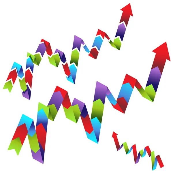 Gráfico de línea Gráfico de proceso — Vector de stock