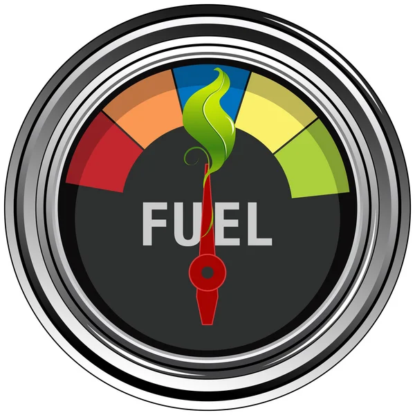 Jauge de carburant verte — Image vectorielle