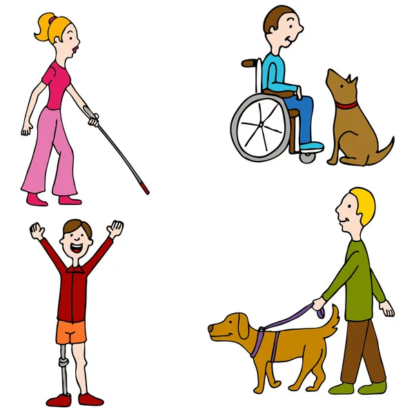 Handicapés — Image vectorielle