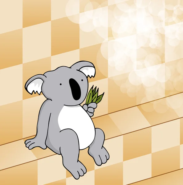 Cute koala stoombad — Stockvector