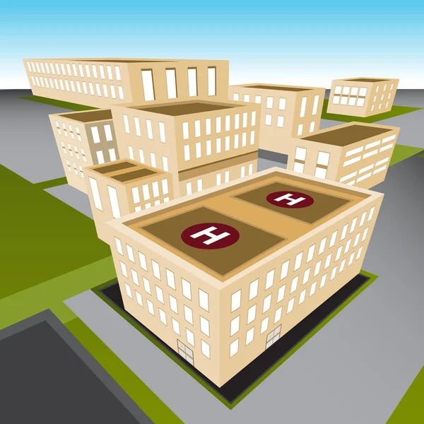Hôpital municipal — Image vectorielle