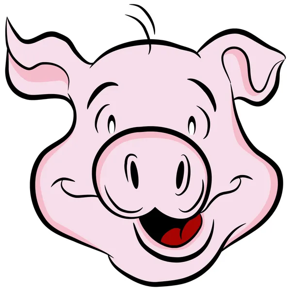 Pig Head — Stock Vector