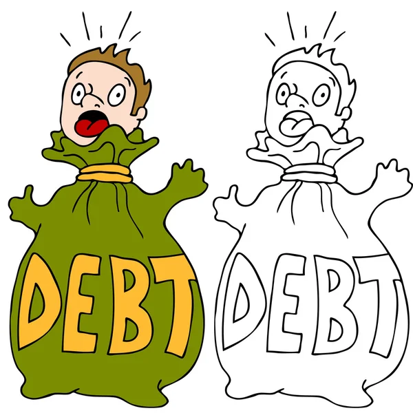 Trampa de deuda — Vector de stock