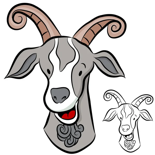 Goat Head — Stock Vector