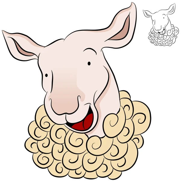 Sheep Head — Stock Vector