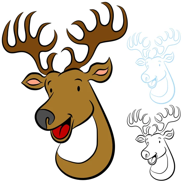 Stock vector Deer Face