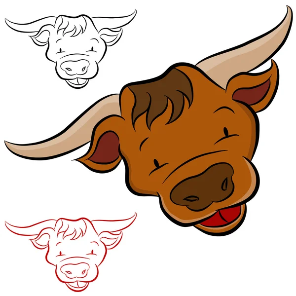 Cabeza de toro — Vector de stock