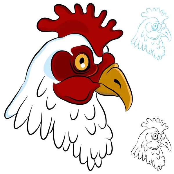 Tête de poulet — Image vectorielle