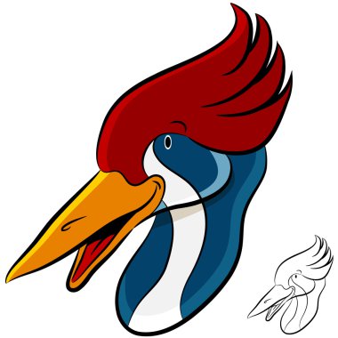 Woodpecker Face clipart