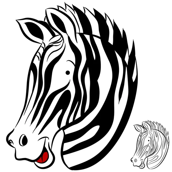Cara de zebra — Vetor de Stock