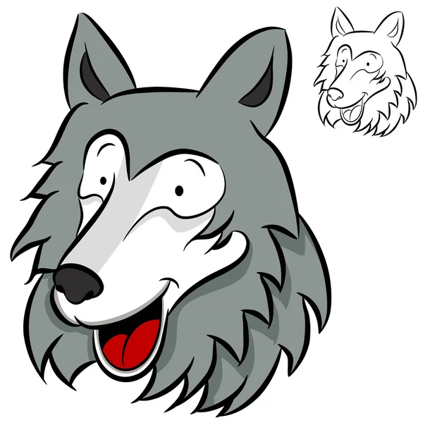 Wolf Face — Stock Vector