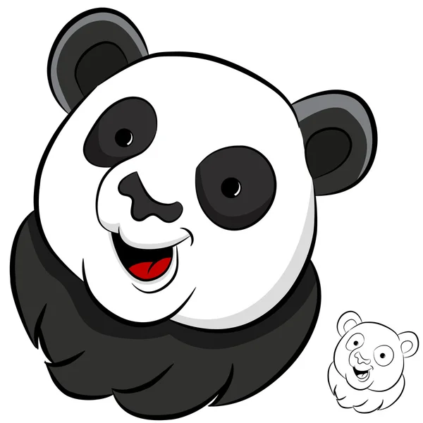 Cara de panda — Vector de stock
