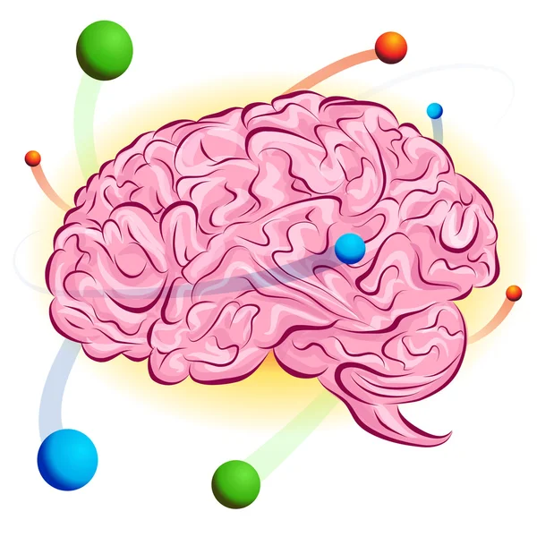 Atomaire hersenen — Stockvector
