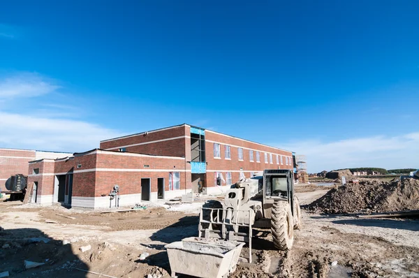 Νέο σχολικό κτίριο υπό κατασκευή Royalty Free Φωτογραφίες Αρχείου