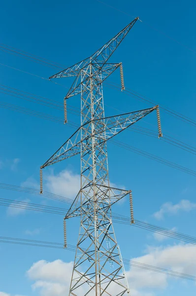 Elektromos adótorony (villamos energia villanyoszlop) — Stock Fotó