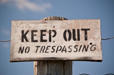 Keep Out - No Trespassing Sign clipart
