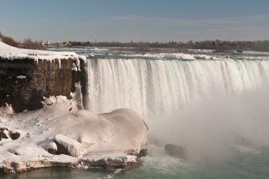 Niagara Falls (Horseshoe) in Winter clipart
