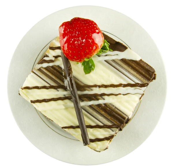 Dark and White Chocolate Cake — Stock Photo, Image