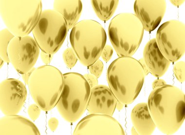 Color balloons on white clipart