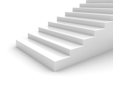 Staircase on white clipart