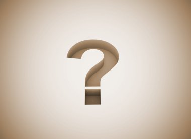 Question mark engraved clipart