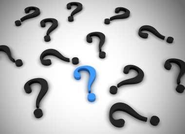Question marks - solution clipart