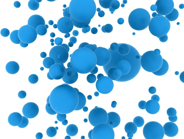 Blue spheres isolated on white — Stock Photo, Image