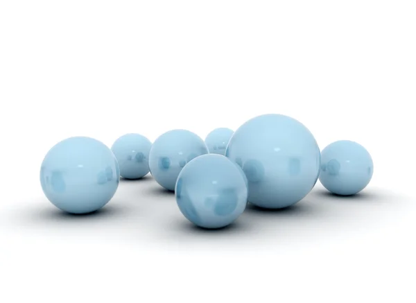 Sphères bleues brillantes — Photo