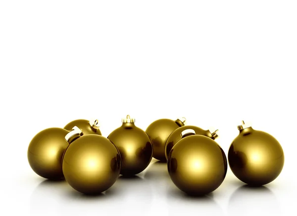 Vánoční koule zlatá — Stock fotografie