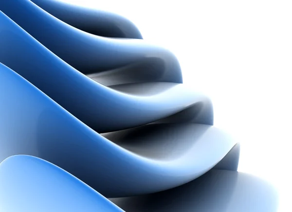 Abstract blue 3D-vorm — Stockfoto