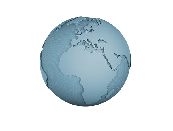 Wire frame world globe — Stock Photo, Image