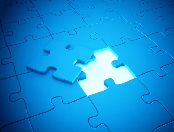 Puzzle missing piece — Stock Photo, Image