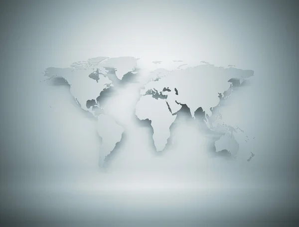 Blue business world map — Stock Photo, Image